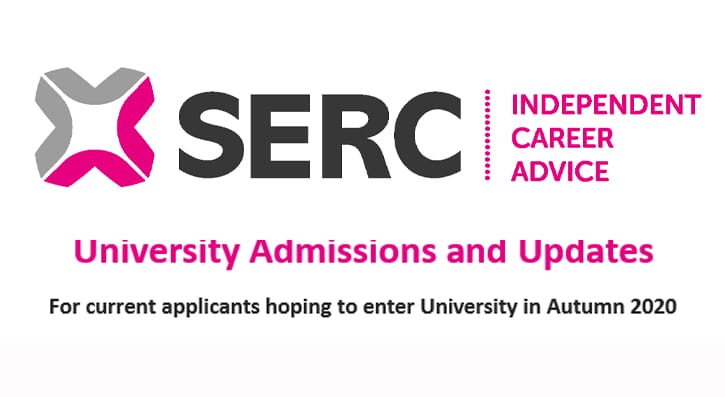 Find out about the latest updates on university admissions courtesy of SERC's Careers Service. 